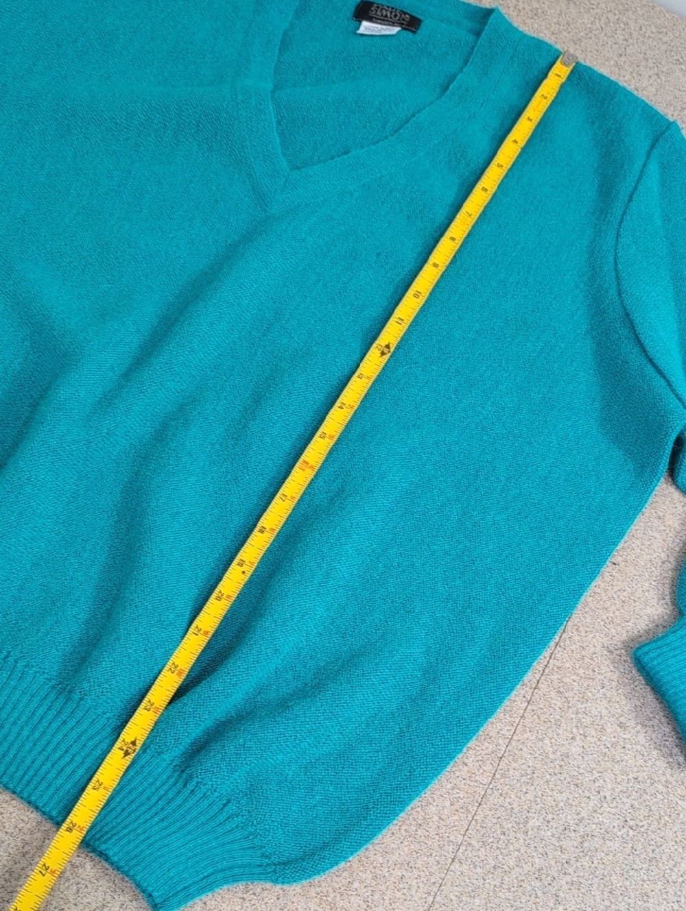 Alpaca Sweater, Paul Simon, Pullover V-neck Long Sleeves, 100% Alpaca, Size Larg - Picture 5 of 10